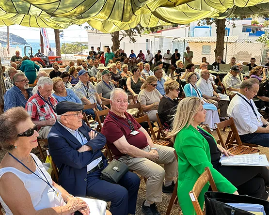 People attending the conference in the Pserimos Island of Greece 